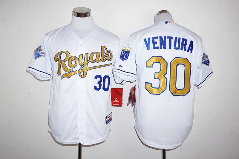 Kansas City Royals #30 Yordano Ventura White 2015 World Series Champions Gold Program Flex Base Jersey,We sell and wholesale Kansas City Royals #30 Yordano Ventura White 2015 World Series Champions Gold Program Flex Base Jersey on line form chian!
